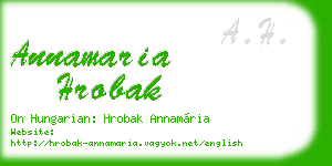 annamaria hrobak business card